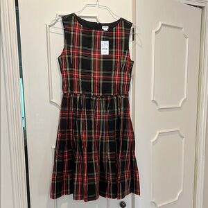 J. Crew Kids Plaid Dress in Red and Black